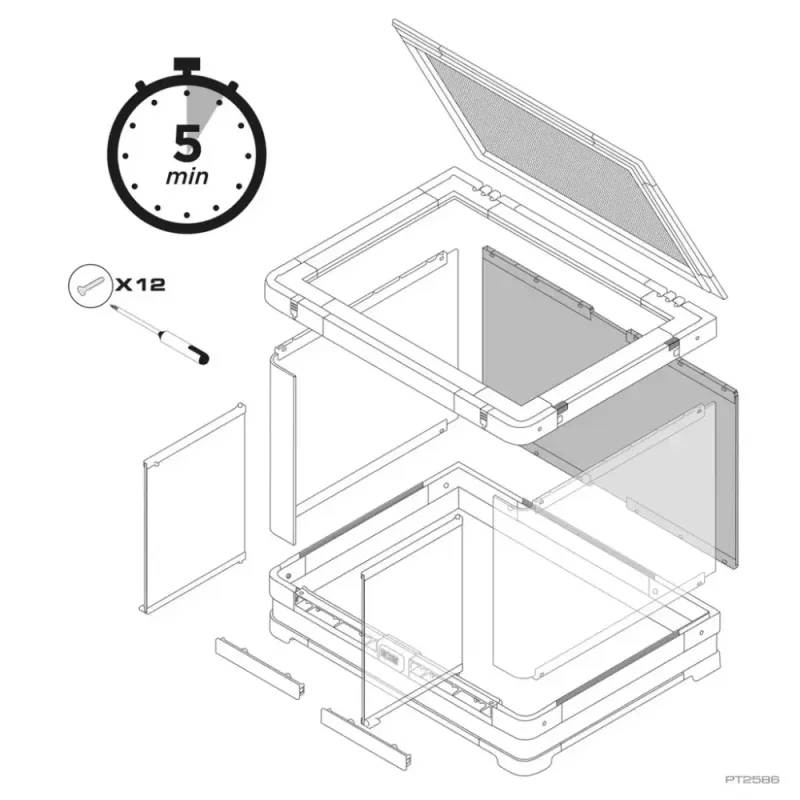 Exo-Terra Vista 60 - Panoramic Natural Terrarium 60x45x45 cm