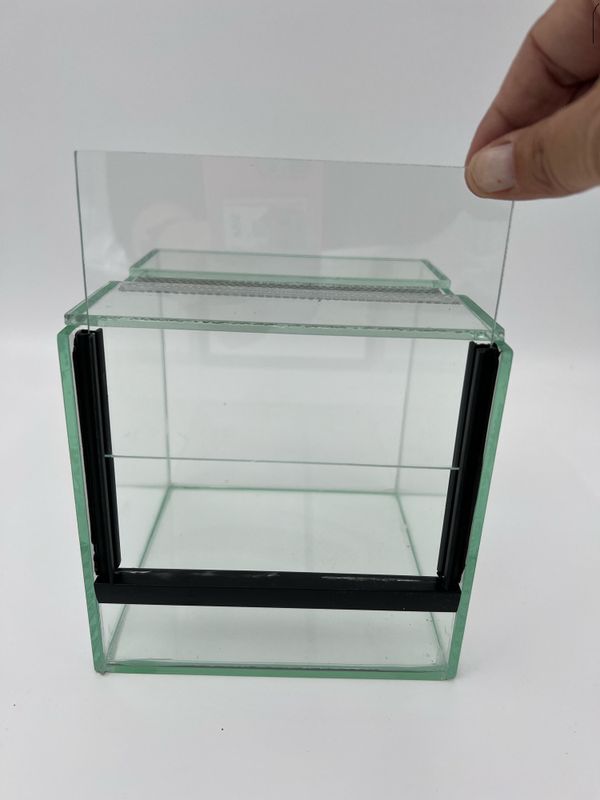 Glass terrarie med giljotin 20x20x20cm