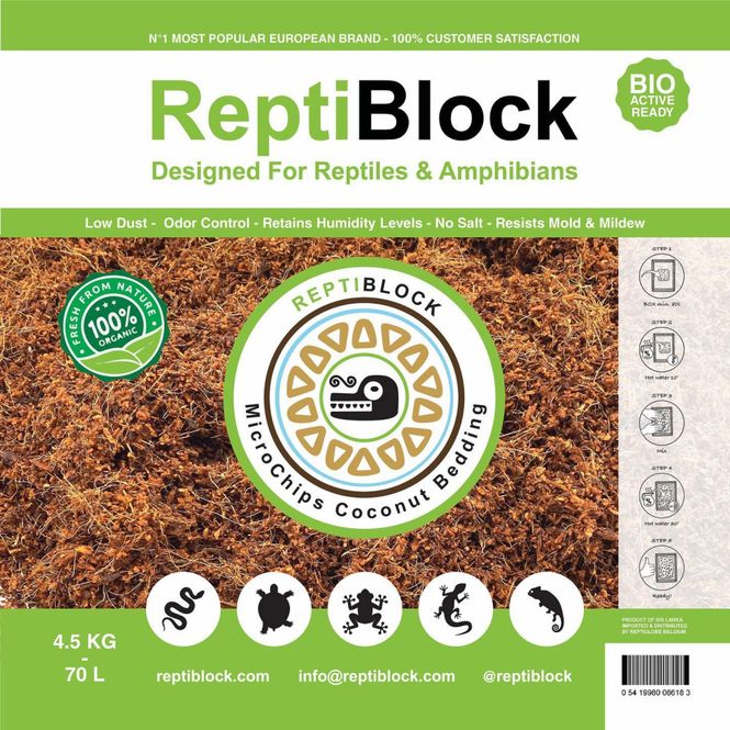 Hovedbilde Reptiblock Microchips 4,5kg ( kokos humus) 