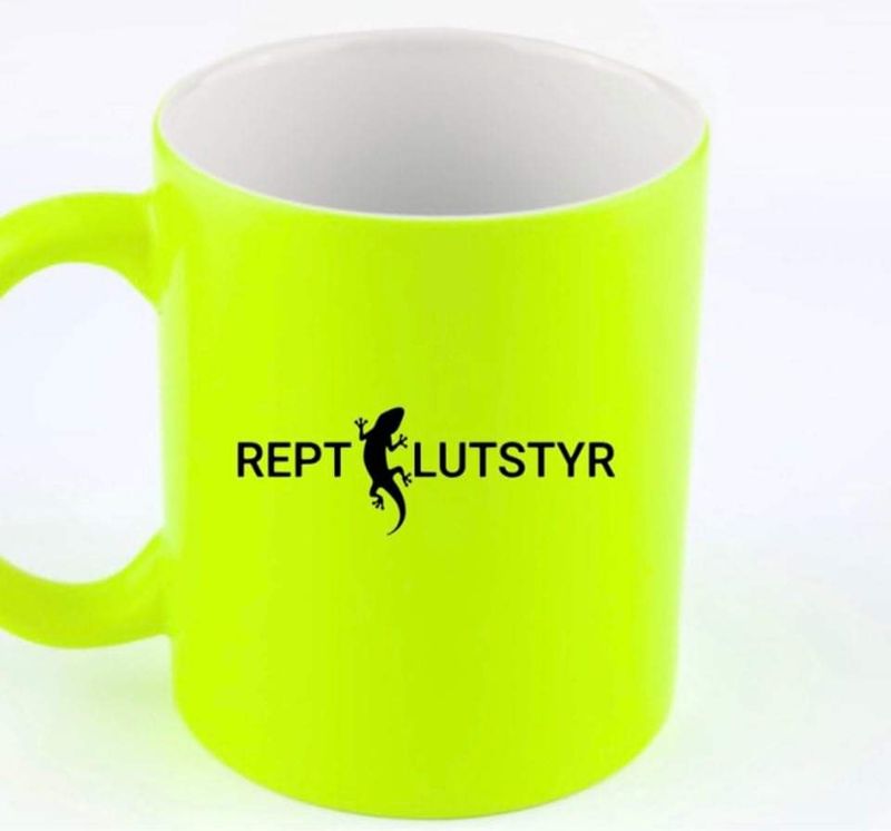Reptilutstyr kopp neon gul